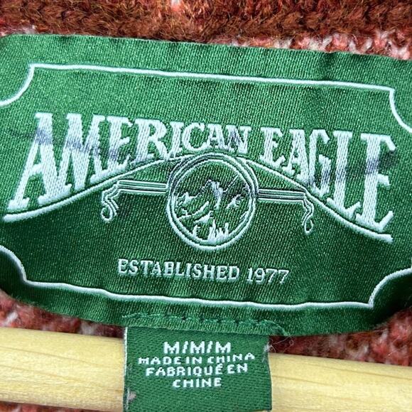 AEO American Eagle Cozy Pullover Mock Neck Cropped Knit Sweater Medium - Picture 5 of 6